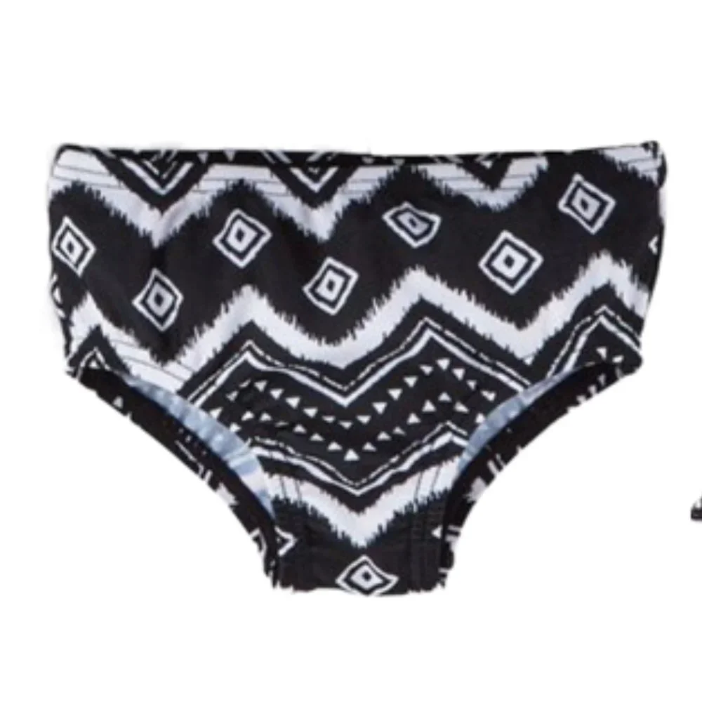 Carter's Baby Girls 3-PC Bikini Top Cover Swim Set Chevron UPF 50+ Lined 6M - Picture 4 of 6